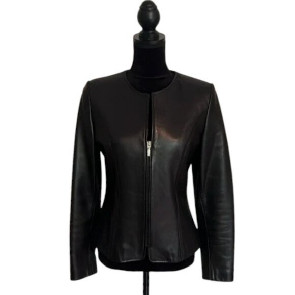 ID. Collection leather jacket size 4 - Picture 2 of 6